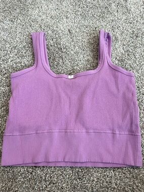 Alexander Jane The Essential Crop, Padded Squareneck Bralette. Size S|M. Purple.